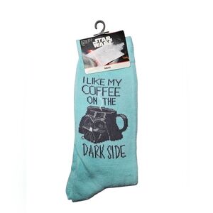 NWT OS Disney Star Wars Teal Socks With Darth Vader, Never Used